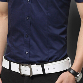 俞兆林（YUZHAOLIN）短袖衬衫 男士商务休闲纯色短袖衬衣5037-2306深蓝色XL