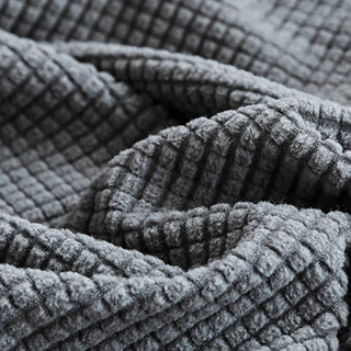 布拉塔 加厚针织沙发套全包万能套沙发罩巾简约沙发垫四季通用 灰蓝四人座230-300沙发适用