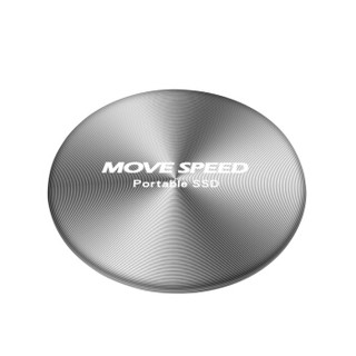 移速 (MOVE SPEED) 128GB Type-c USB3.1 移动硬盘 固态（PSSD）迷你金属CD纹 高端商务便携高速传输 飞碟P6