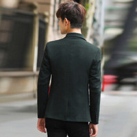 Miiow 猫人 男士西服休闲时尚纯色单西便服外套 224-606