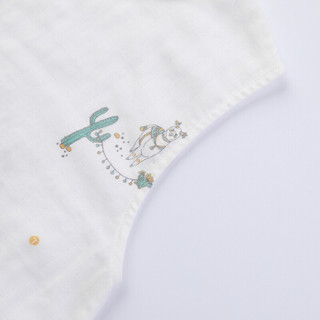 良良(liangliang)婴儿睡袋初颜宝宝薄棉夏季无袖纱布分腿睡袋(大号)蓝色85cm