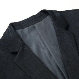 鳄鱼恤（CROCODILE）西服 2018秋冬新款男士精品时尚条纹休单西外套 Q6015-18605 黑色 XL