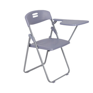 洛克菲勒 折叠培训椅桌椅一体学生写字椅 灰色写字板