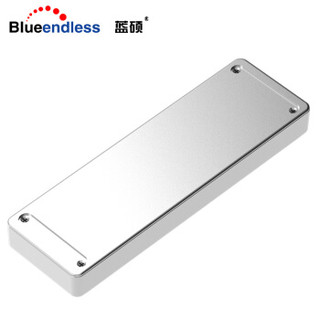 蓝硕 BLUEENDLESS PC280AC M.2转Type-c移动硬盘盒USB3.1固态SSD全铝外置盒 外置NVME 10Gbps-掀盖式银色