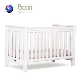 Boori 潘尼尔婴儿床 实木儿童床澳洲进口南洋杉多功能婴儿床宝宝拼接大床 B-PICBD 纯白色