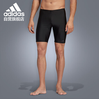 阿迪达斯 adidas 泳裤男士及膝游泳裤专业泳衣高弹舒适抗氯沙滩裤 黑色 XL DP7541