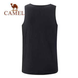 骆驼（CAMEL）健身服男运动背心篮球速干训练紧身衣高弹跑步打底衫无袖 T9S2Q8139黑色 XXL