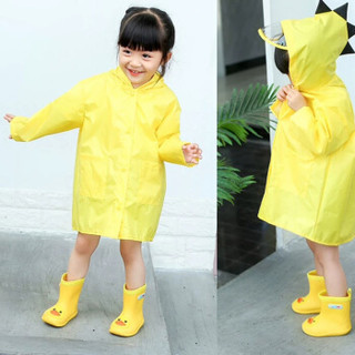 纪维希（jiweixi）儿童雨鞋 男女童防滑卡通雨靴四季通用幼儿  JWX1004 黄色小鸭 27