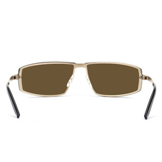 PORSCHE DESIGN保时捷太阳眼镜男款超轻时尚纯钛驾驶墨镜 P8417A 棕片金架送灰绿片 67mm