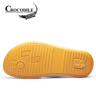 Crocodile 鳄鱼恤 夹趾软底透气时尚休闲舒适凉鞋男 WB00376004 棕色 41