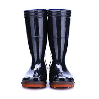 纪维希（jiweixi） 雨鞋 耐磨防滑工作男士雨靴套脚 JWX1001 中筒黑色 41