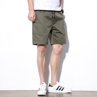 俞兆林（YUZHAOLIN）五分短裤 男士时尚潮流运动迷彩五分短裤8906军绿色4XL