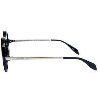 开云眼镜 亚历山大.麦昆（Alexander mcqueen）  男女款墨镜 灰色镜片黑色镜框眼镜 太阳镜 AM0192S-001 54mm