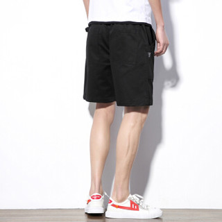 俞兆林（YUZHAOLIN）五分短裤 男士时尚潮流运动迷彩五分短裤8906黑色3XL