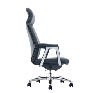 洛克菲勒老板椅牛皮大班椅实木办公椅子按摩可躺转椅家用电脑椅黑色CH-251A