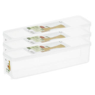 和匠 Worldlife 冰箱收纳盒食物储藏保鲜盒整理收纳箱塑料储物密封盒 3个装面条盒 C1-240
