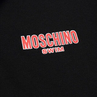 MOSCHINO Swimwear 莫斯奇诺 19年春夏新品男士黑色棉质字母logo短袖Polo衫3 V1301 2322 0555 黑色 M