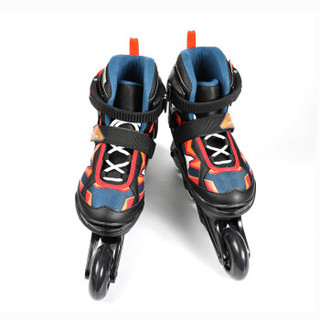 罗勒布雷德 Rollerblade 溜冰鞋 儿童轮滑鞋男女可调旱冰鞋直排滑轮鞋thunder黑橙色L码