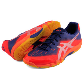 ASICS 亚瑟士 羽毛球鞋GEL-BLADE 6男女鞋刀锋R703N/R753N运动鞋 R703N-811 橙色/蓝色 40.5