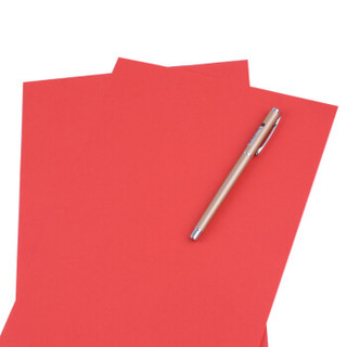 优必利 A4彩色复印纸打印纸 DIY手工折纸 80g彩纸约100张/包 7052大红色