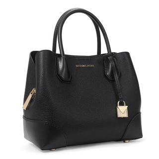 MICHAEL KORS 迈克·科尔斯 MERCER GALLERY系列 女士黑色牛皮小号托特包 30H7GZ5T1T BLACK