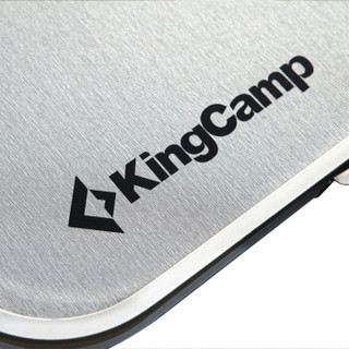 康尔 KingCamp 折叠桌 桌子方桌可调高度 超轻便携户外沙滩露营桌烧烤野餐桌聚会铝制桌子 KC3815银灰