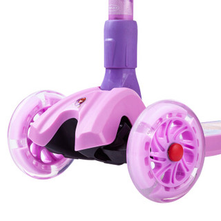Disney 迪士尼 01 可折叠带闪光可调档儿童滑板车 紫色