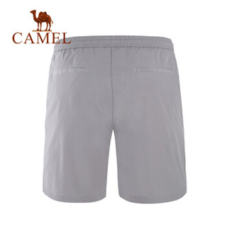 骆驼（CAMEL）运动短裤男夏季五分裤透气跑步健身短裤休闲裤沙滩裤子T9S2T0112 灰色 XL