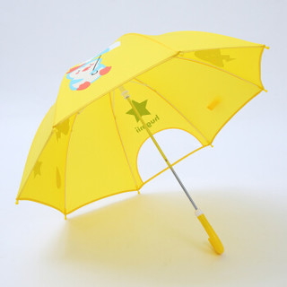 哈格美hugmii儿童雨伞遇水变色创意卡通儿童伞小学生雨伞长柄伞 黄色企鹅