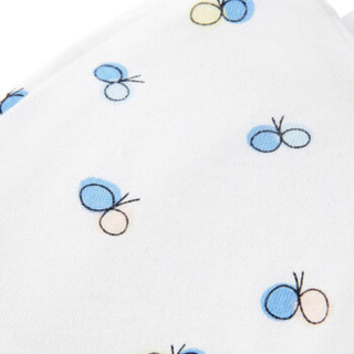 全棉时代(Purcotton)婴儿针织耳朵帽36cm~38cm  蓝色樱桃 1个装