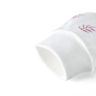 全棉时代(Purcotton)婴儿针织手套脚套手套:10cm*7.5cm 脚套:11cm*7.5cm 嫩果粉叶 2双装