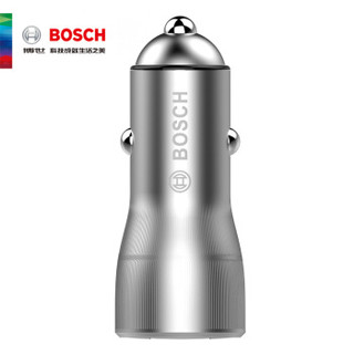 博世（BOSCH）车载充电器18W快充 车充点烟器/头 双USB一拖二 QC3.0 纯铜外壳 330J