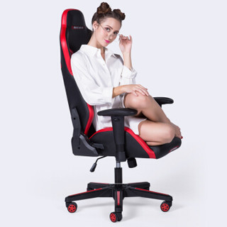 联丰（LIANFENG）电脑椅 电竞椅 游戏直播人体工学办公转椅子DS-186 红黑色