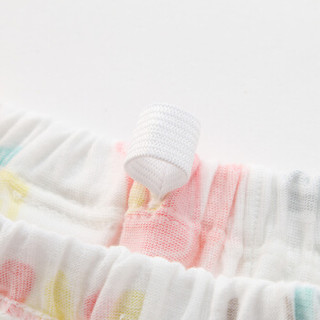 米乐鱼 宝宝衣服儿童睡衣套装婴儿背心家居服套装 白色-女 90码