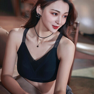 BANDALY 2019夏季新款女装新品吊带/背心冰丝V领网纱文胸无痕无钢圈 HCJESR43 粉色 L（115-140斤）