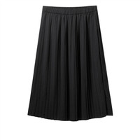 GIORDANO 佐丹奴 女装半身裙 裙雪纺中腰百褶裙 05469008