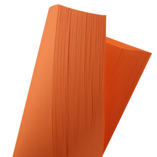 优必利 A4彩色复印纸打印纸 DIY手工折纸 80g彩纸约100张/包 7052桔红色