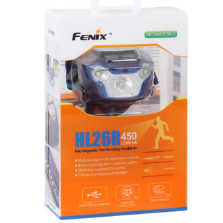 Fenix（菲尼克斯）HL26R黑色 头灯 轻量化多用途USB充电工作照明头灯