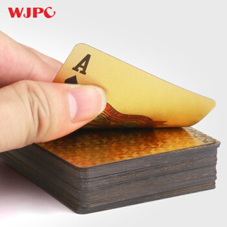 望京扑克 创意PVC塑料牌扑克个性卡牌黄金色防水可水洗扑克牌土豪金朴克牌无记号金箔扑克牌