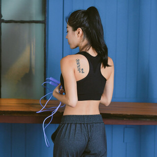 尚格帛 2019夏季新品女装吊带背心女瑜伽健身跑步工字美背速干运动文胸内衣 HCRSW203 黑色 S