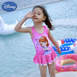 迪士尼（DISNEY）儿童泳衣 迪士尼列苏菲亚小公主系统 女童裙式泳装S19S2Q0072B 玫红色 140