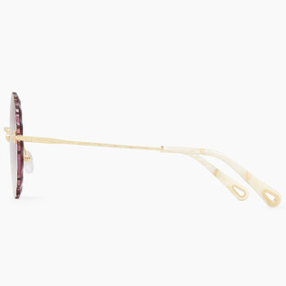 CHLOE 蔻依 女款 Rosie花朵粉红色渐变镜片无框眼镜太阳镜 CE142S 818 60mm