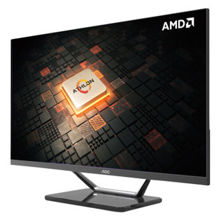 AOC AIO721 23.8英寸超薄游戏台式一体机电脑（AMD R3 2200G四核 8G 240GSSD 双频WiFi 时尚键鼠 3年上门)