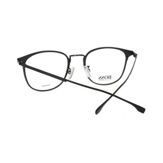 雨果博斯（HUGO BOSS）眼镜框 钛金属近视眼镜架超轻全框光学镜框男女款黑色眼镜BOSS 1030/F-003-52