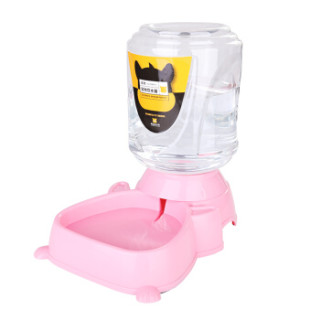 疯狂的小狗 宠物用品狗碗喂水器狗狗饮水器猫碗狗盆食具水具 自动饮水器4L 粉色