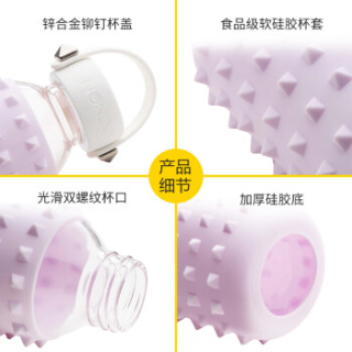 NONOO 酷卡 NNBL-400-75 耐热玻璃杯 400ml 淡紫色