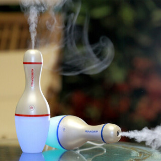 朵同(duotong)保龄球迷你加湿器 静音家车两用空气补水喷雾 红色 美孚订制专享商品