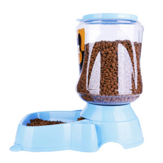 疯狂的小狗 宠物用品狗碗喂水器狗狗饮水器猫碗狗盆食具水具 自动喂食器4L 蓝色