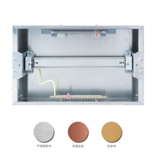 乐超 LCPZ1-16Yb 单排16位配电箱 暗装 全不锈钢原色标准版 空气开关盒