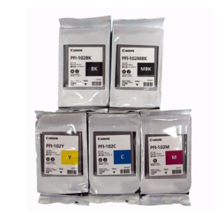 佳能(Canon)PFI-102C 青色墨盒 (适用IPF510/600/605/610/700/710/650机型) 130ml
